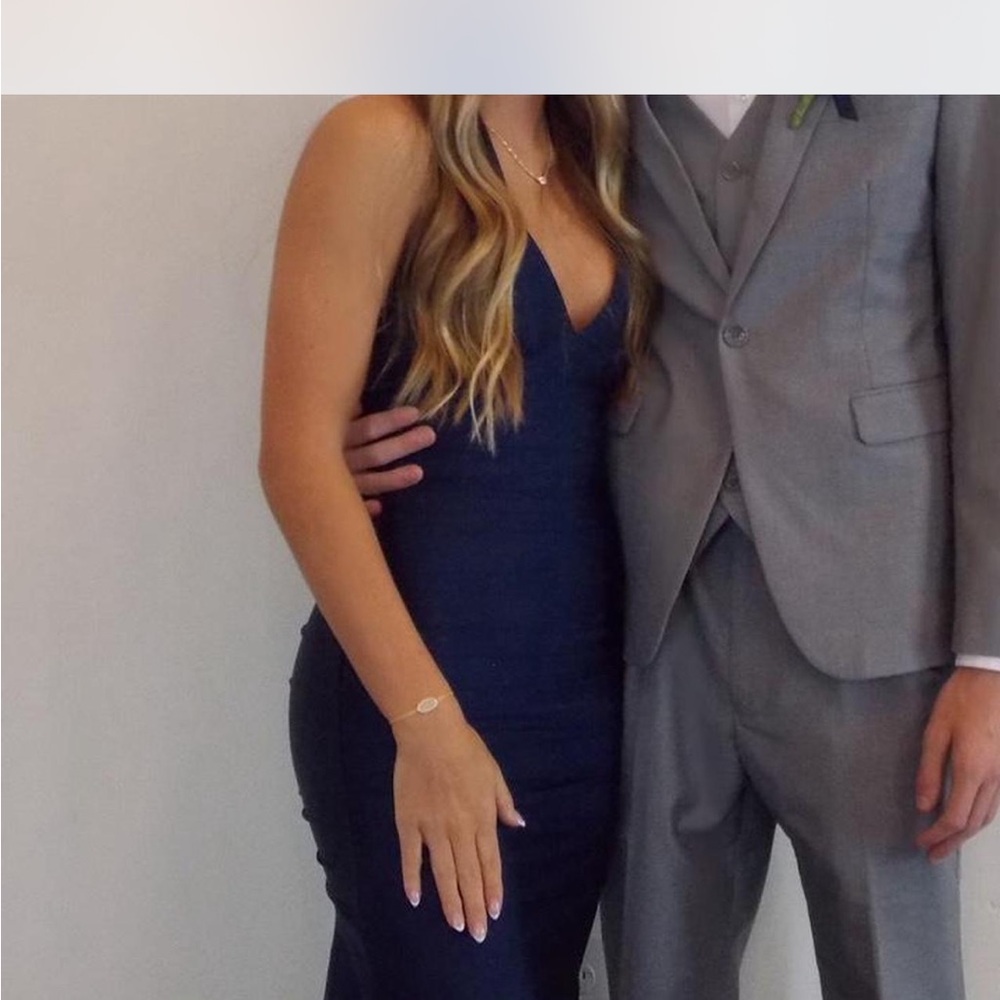 Elegant Navy Blue Prom Dress